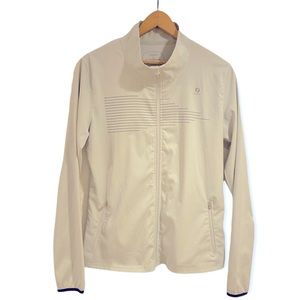 Oiselle lightweight reflective ripstop Running jacket. Size 6
